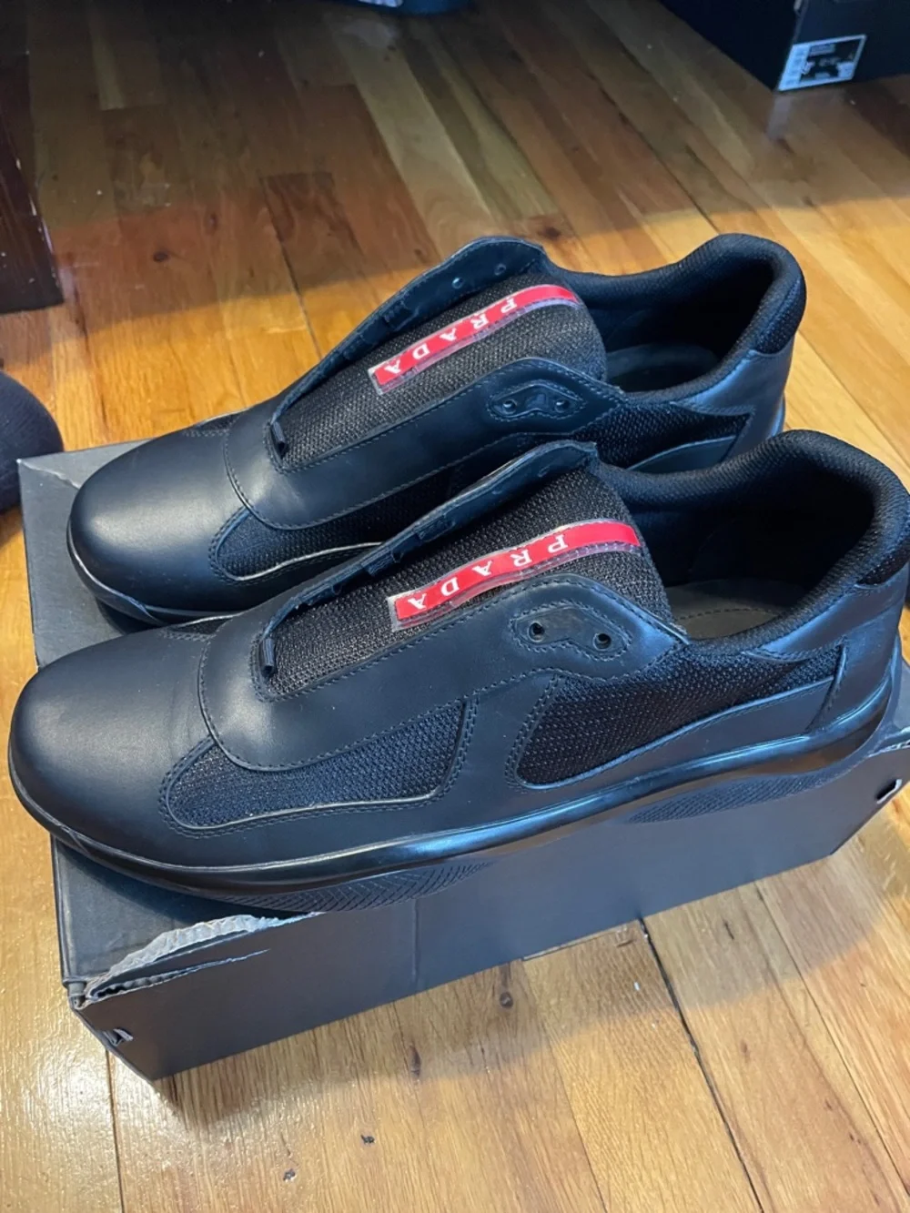 Prada America Cup Black Men's Sneakers - Picture 4 of 8
